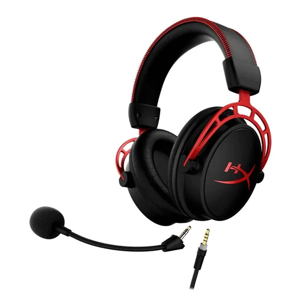 HyperX Fejhallgató - Cloud Alpha (Vezetékes, 3,5mm Jack, fekete/piros) – 2. kép