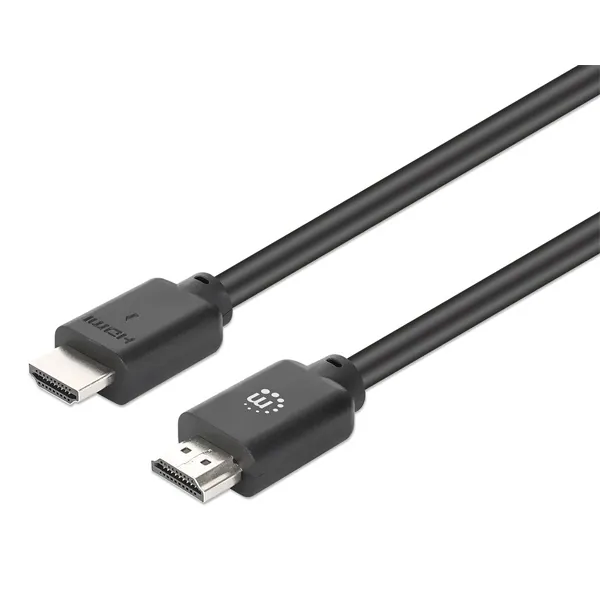 Manhattan Kábel - HDMI to HDMI (HDR, HEC, ARC, 4K@60Hz, HDR, HDCP 2.3, 10m, 18 Gbps Fekete)