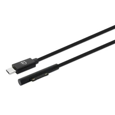 Manhattan Kábel - Surface Connect to USB-C kábel, 15V/3A, 1.8 m, Fekete