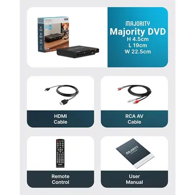 Majority DVD lejátszó - DVD player (HDMI ARC, RCA, USB, Távírányító) – 2. kép