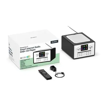 Majority Internet rádió - Homerton 2 Fekete (Bluetooth 5.3, CD lejátszó, FM Rádió, Spotify, USB, Távírányító) – 2. kép