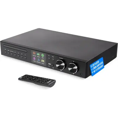 Majority Internet rádió - Fitzwilliam Connect AMP CD (2x100W erősítő, BT, DAB+/FM, internet rádió, CD, Spotify, Távírá.)