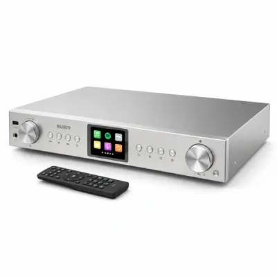 Majority Internet rádió - Fitzwilliam 2 Ezüst (Digitális Hi-Fi rádió (Internet, DAB/DAB+, FM), Bluetooth, Távírányító)