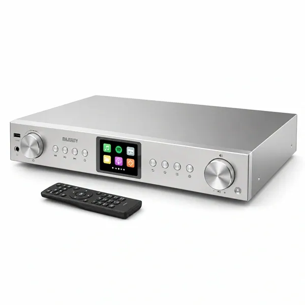 Majority Internet rádió - Fitzwilliam 2 Ezüst (Digitális Hi-Fi rádió (Internet, DAB/DAB+, FM), Bluetooth, Távírányító)