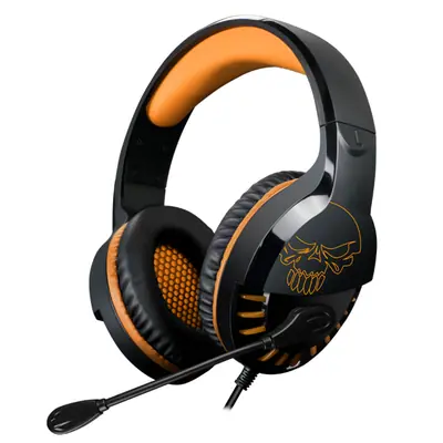 Spirit of Gamer Fejhallgató - PRO-H3 (MultiPlatform, mikrofon, 3.5mm jack, hangerőszabályzó, 2m kábel, narancssárga) – 2. kép