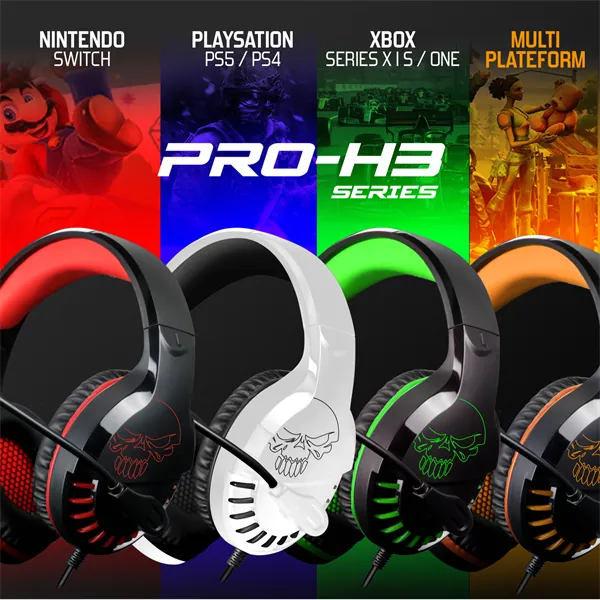 Spirit of Gamer Fejhallgató - PRO-H3 (MultiPlatform, mikrofon, 3.5mm jack, hangerőszabályzó, 2m kábel, narancssárga) – 8. kép