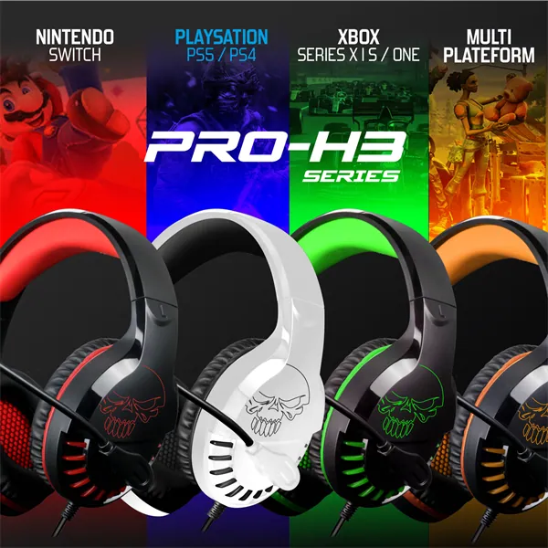Spirit of Gamer Fejhallgató - PRO-H3 Playstation (PS4/PS5, mikrofon, 3.5mm jack, hangerőszabályzó, 1m kábel, fehér) – 8. kép