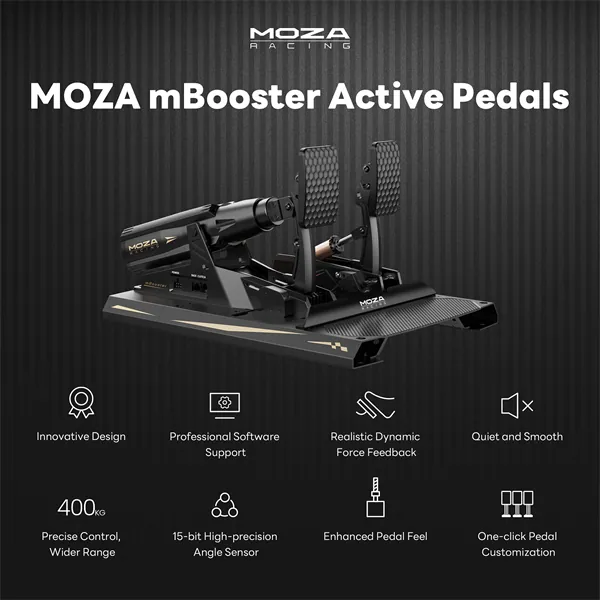 Moza Racing kiegészítő - mBooster pedál (Active Pedal) – 3. kép