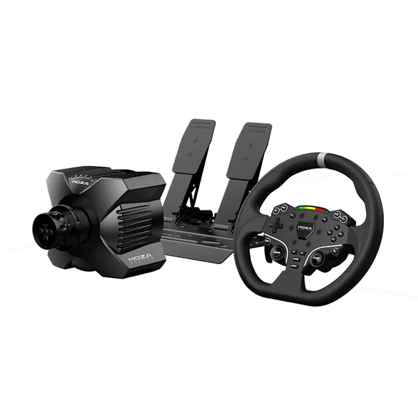 Moza Racing csomag - R3 PC Szimulátor szett (Direct Drive, R3 bázis, ES kormány, SR-P Lite pedál, bilincs) – 2. kép