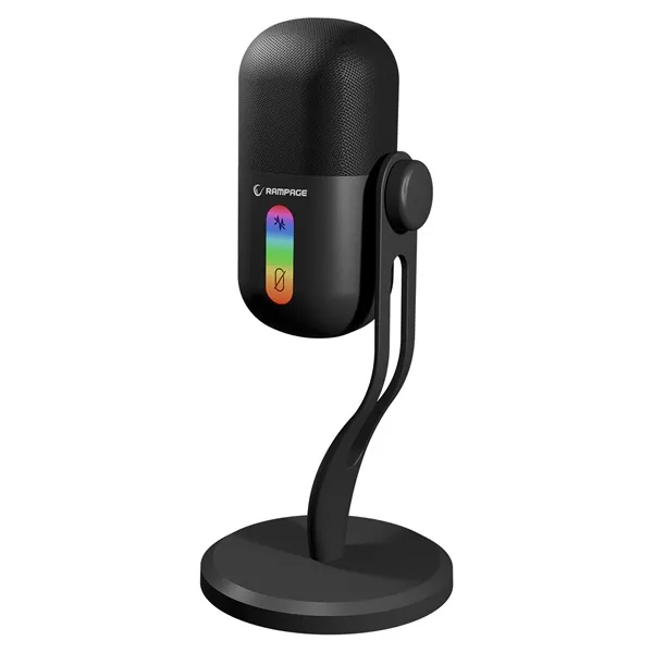 Rampage Mikrofon - ARPEJ (állvány, RGB, kardioid, 50 Hz–18 kHz, fekete) – 3. kép