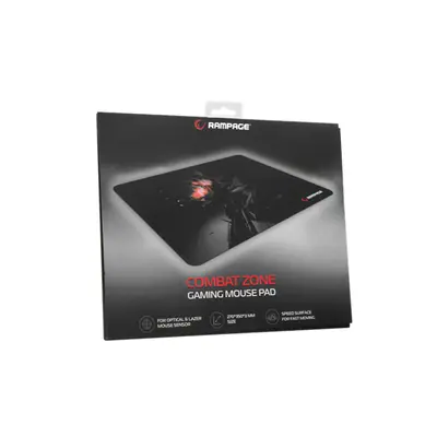 Rampage Egérpad - Combat Zone (270x350x3mm; fekete) – 2. kép