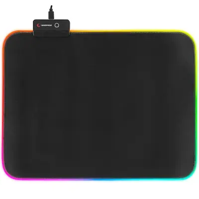 Rampage Egérpad - MP-21 (252*328*3mm; fekete, RGB LED) – 2. kép