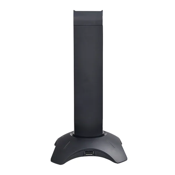 Rampage Fejhallgató állvány - RM-H66 GUARD (fekete, műanyag, USB HUB, Egérkábel tartó, RGB) – 5. kép