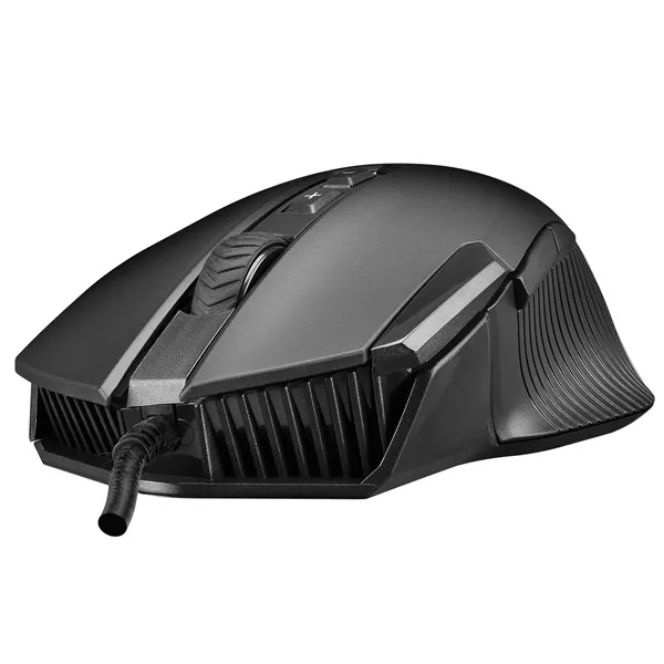 Rampage Egér Gamer - SMX-G39 COMFORT (7200DPI, 8 gomb, makro, RGB LED, harisnyázott kábel, fekete) – 3. kép