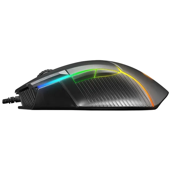 Rampage Egér Gamer - SMX-G39 COMFORT (7200DPI, 8 gomb, makro, RGB LED, harisnyázott kábel, fekete) – 4. kép