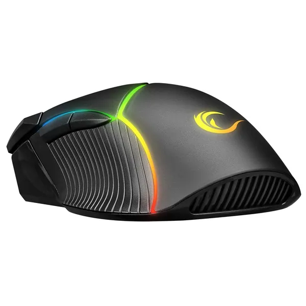 Rampage Egér Gamer - SMX-G39 COMFORT (7200DPI, 8 gomb, makro, RGB LED, harisnyázott kábel, fekete) – 6. kép