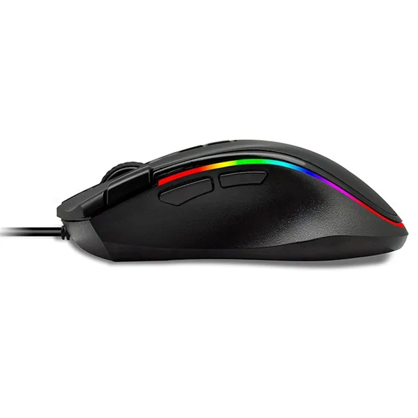 Rampage Egér Gamer - SMX-G72 GREEDY RGB (4800DPI, 8 gomb, makro, RGB LED, 1,7M kábel, fekete) – 2. kép