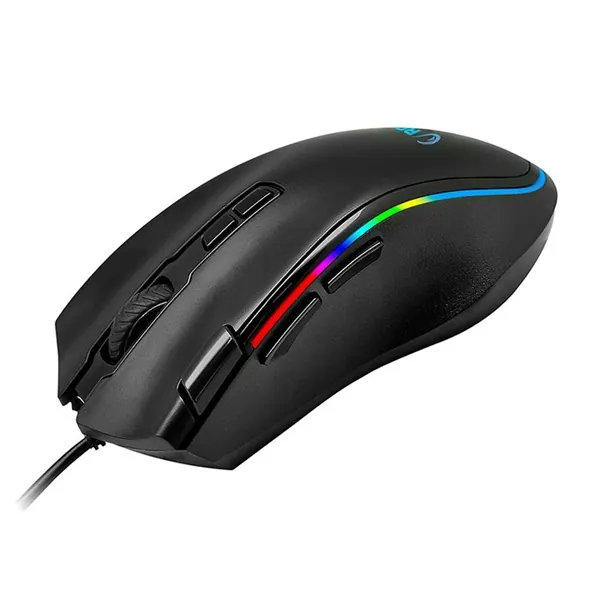 Rampage Egér Gamer - SMX-G72 GREEDY RGB (4800DPI, 8 gomb, makro, RGB LED, 1,7M kábel, fekete) – 4. kép