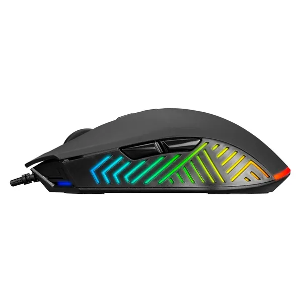 Rampage Egér Gamer - SMX-G68 SPEAR (7200DPI, 7 gomb, makro, RGB LED, 1,5m harisnyázott kábel, fekete) – 4. kép