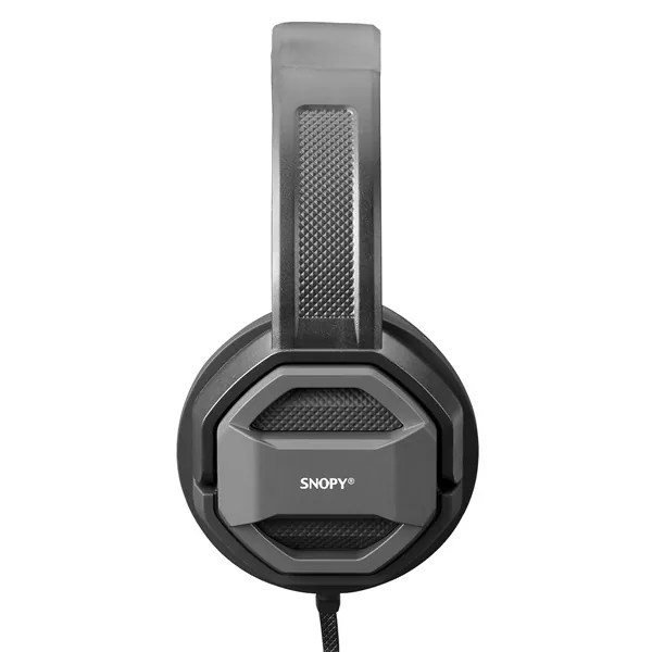 Snopy Fejhallgató - SN-101 BONNY Grey (stereo, mikrofon, 3.5mm jack, 1m kábel, fekete-szürke) – 3. kép