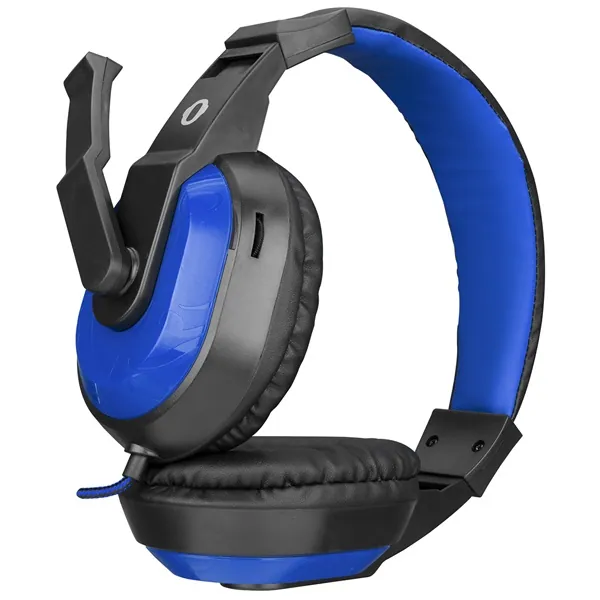 Snopy Fejhallgató - SN-633 Blue (mikrofon, 3.5mm jack, hangerőszabályzó, nagy-párnás, 1.8m kábel, fekete-kék) – 4. kép