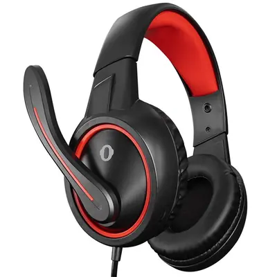 Snopy Fejhallgató - SN-GX1 ERGO Red (mikrofon, 3.5mm jack, hangerőszabályzó, nagy-párnás, 2.2m kábel, fekete-piros) – 2. kép