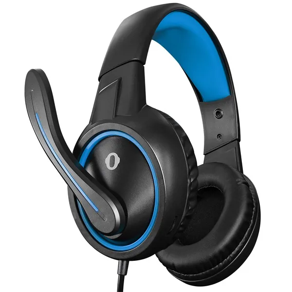 Snopy Fejhallgató - SN-GX1 ERGO Blue (mikrofon, 3.5mm jack, hangerőszabályzó, nagy-párnás, 2.2m kábel, fekete-kék) – 2. kép