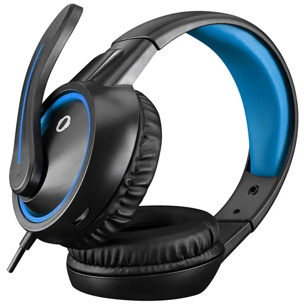 Snopy Fejhallgató - SN-GX1 ERGO Blue (mikrofon, 3.5mm jack, hangerőszabályzó, nagy-párnás, 2.2m kábel, fekete-kék) – 4. kép