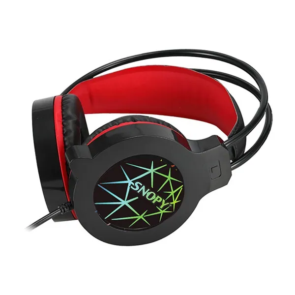 Snopy Fejhallgató - SN-GX7 CRAZY (2.0, mikrofon, USB+3,5mm jack, hang.szab., nagy-párnás, 2m kábel, fekete) – 3. kép