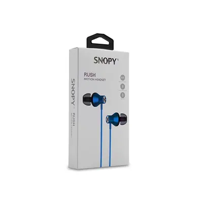 Snopy Fülhallgató - SN-J19 Blue (mikrofon, 3.5mm TRRS jack, 1.2m kábel, kék) – 2. kép