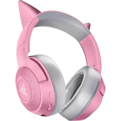 Razer Fejhallgató - Kraken Kitty V2 Pro (USB, mikrofon, hangerőszabályzó, 2m kábel, rózsaszín) – 2. kép