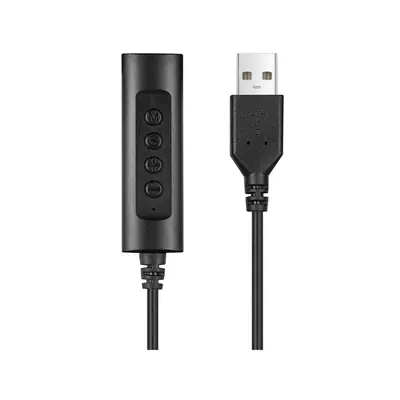 Sandberg Fejhallgató - 2in1 Office Headset Jack+USB (mikrofon; USB+Jack; hangerő szabályzó; 1,5m kábel; fekete) – 2. kép