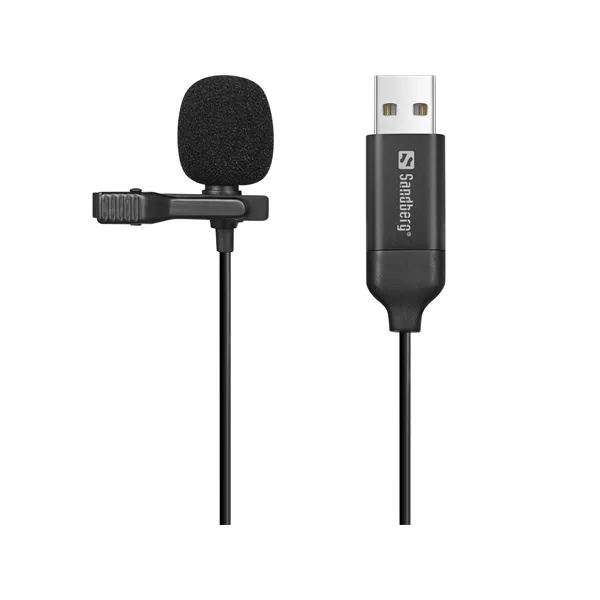 Sandberg Mikrofon - Streamer USB Clip Microphone