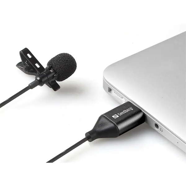 Sandberg Mikrofon - Streamer USB Clip Microphone – 2. kép