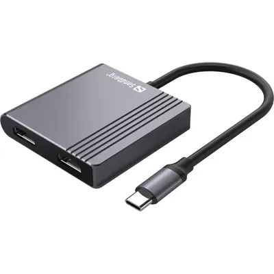 Sandberg Notebook Dokkoló - USB-C Dock 2xHDMI+USB+PD (Bemenet: USB-C; Kimenet: 2xHDMI+USB-A3.0+USB-C) – 2. kép