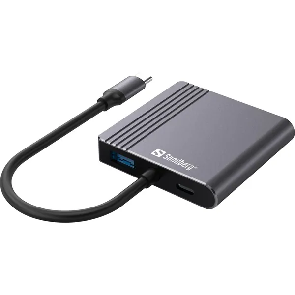 Sandberg Notebook Dokkoló - USB-C Dock 2xHDMI+USB+PD (Bemenet: USB-C; Kimenet: 2xHDMI+USB-A3.0+USB-C) – 4. kép