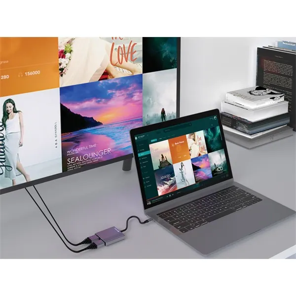 Sandberg Notebook Dokkoló - USB-C Dock 2xHDMI+USB+PD (Bemenet: USB-C; Kimenet: 2xHDMI+USB-A3.0+USB-C) – 5. kép