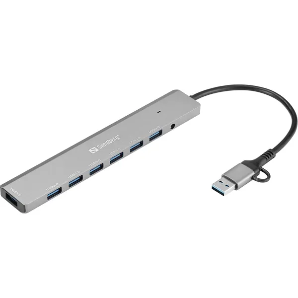 Sandberg USB Hub - USB-C/A to 7 x USB 3.0 Hub – 2. kép