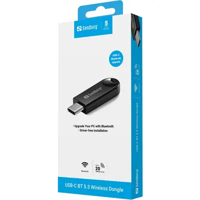 Sandberg Bluetooth Adapter - USB-C BT 5.3 Wireless Dongle – 2. kép