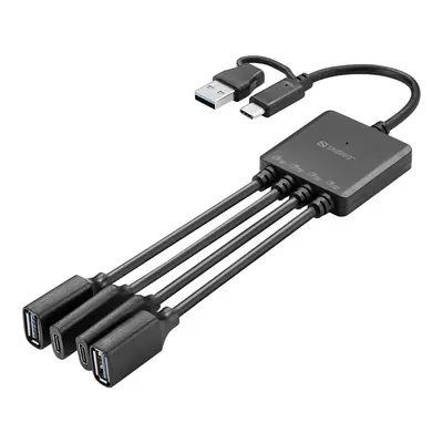Sandberg USB Hub - USB-C/A to 2A+2C Splitter