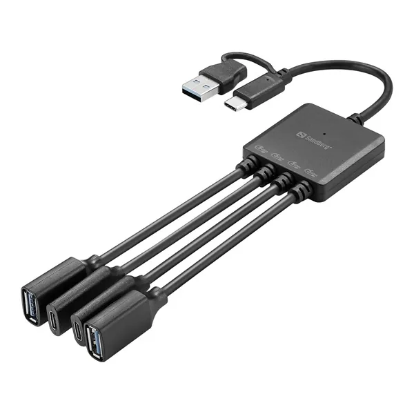 Sandberg USB Hub - USB-C/A to 2A+2C Splitter