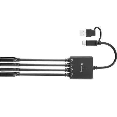 Sandberg USB Hub - USB-C/A to 2A+2C Splitter – 2. kép