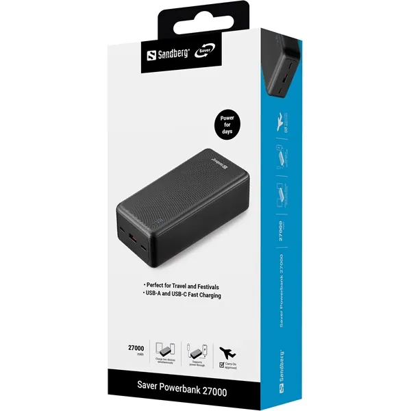 Sandberg Akkubank - Saver Powerbank 27000 – 5. kép