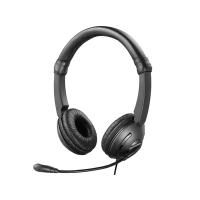 Sandberg Fejhallgató - MiniJack Chat Headset Saver (mikrofon; 3,5mm jack; hangerő szabályzó; 1,8m kábel; fekete) – 2. kép