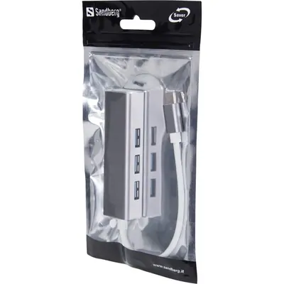 Sandberg USB Hub - USB-C to 4 x USB 3.0 Hub SAVER (USB-C bemenet; 4xUSB3.0 kimenet) – 2. kép