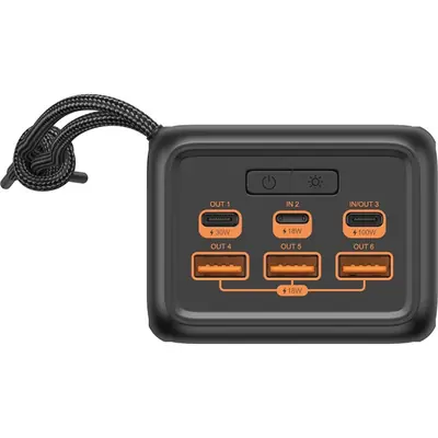Sandberg Akkubank - Powerbank USB-C PD 130W 50000 (kültéri; LED Lámpa; fekete) – 2. kép