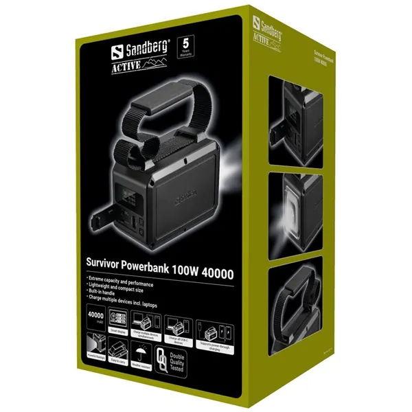 Sandberg Akkubank - Survivor Powerbank 100W 40000 – 3. kép