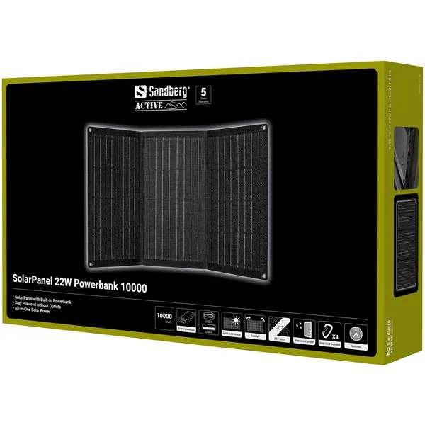 Sandberg Akkubank - SolarPanel 22W Powerbank 10000 – 7. kép