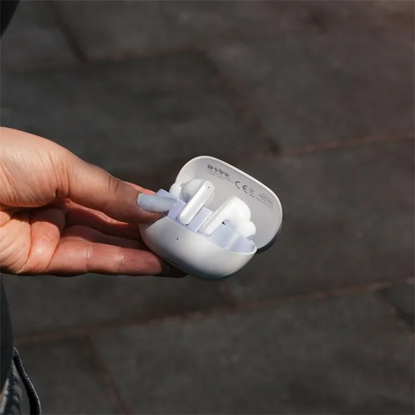 S-Link Fülhallgató Vezeték Nélküli - AirLite X Pro White (BT5.3, ENC + Hybrid ANC, mikrofon, fehér) – 6. kép