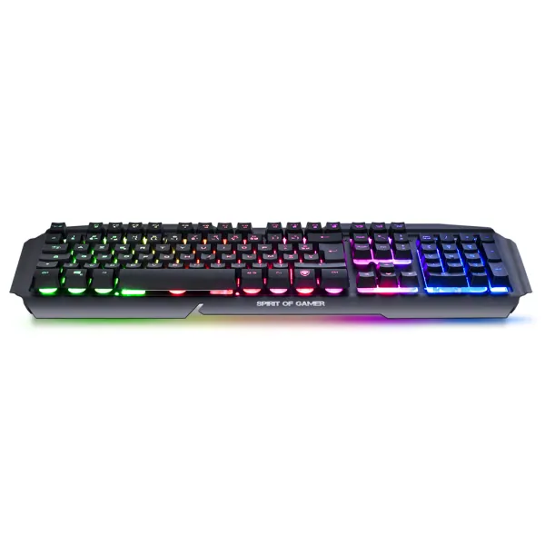 Spirit of Gamer Billentyűzet - PRO-K5 (105 gomb, Fém felső rész, RGB LED, USB, 19 anti-ghost, fekete, magyar) – 4. kép